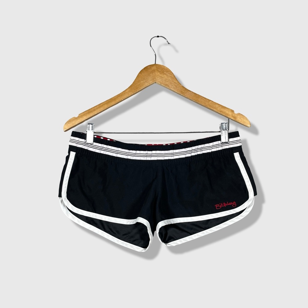 Billabong Micro Board Shorts Women Small Black Surf Beach Retro Y2K Cute